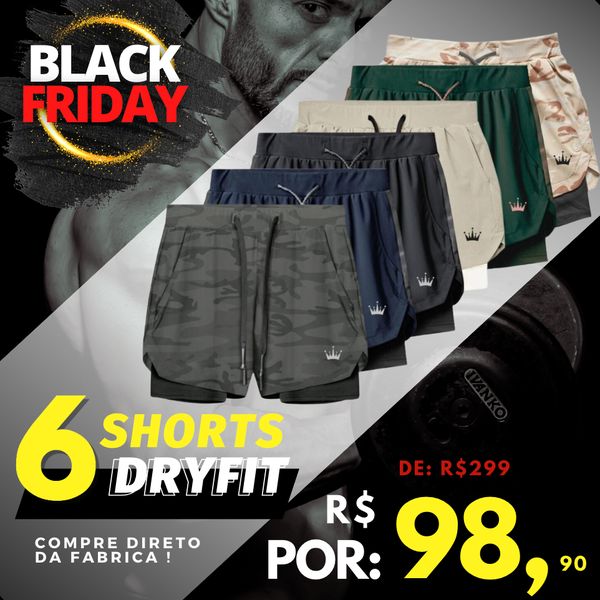 LEVE 6  - Kit Shorts DryFit™ 50%OFF