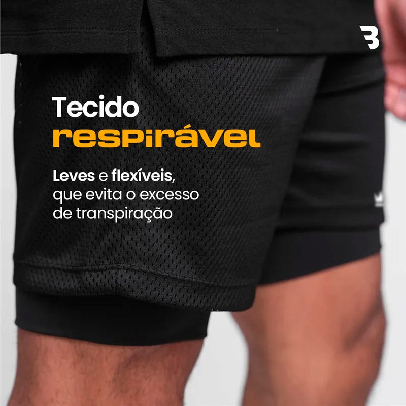 '- Kit Shorts Dry-Fit™ de Compress - COMPRE 2 LEVE 3 + Brinde