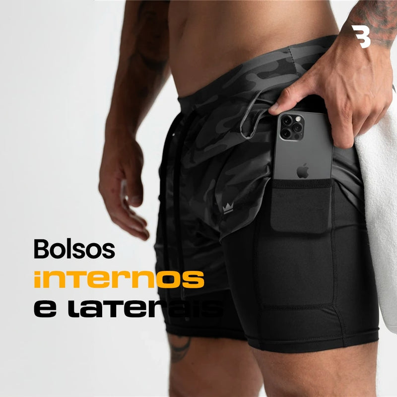 '- Kit Shorts Dry-Fit™ de Compress - COMPRE 2 LEVE 3 + Brinde