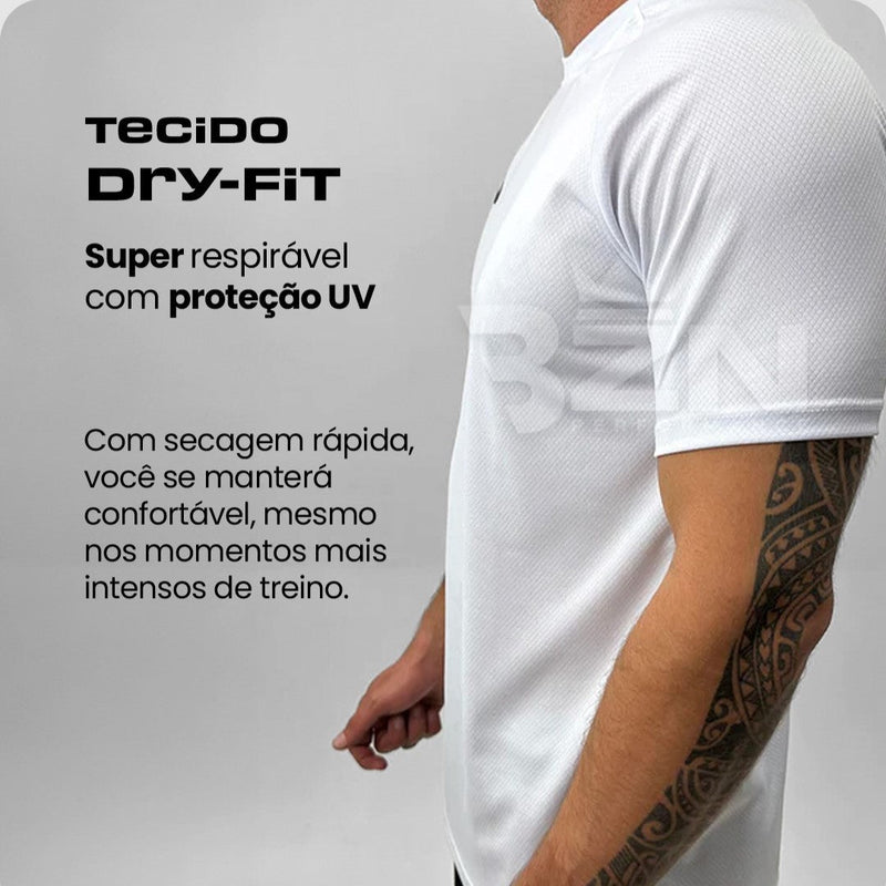 '- Kit Campeão: 2 Shorts Dry-Fit™ de Compressão + 2 Camisetas Tech DryFit™ BZN + Brinde