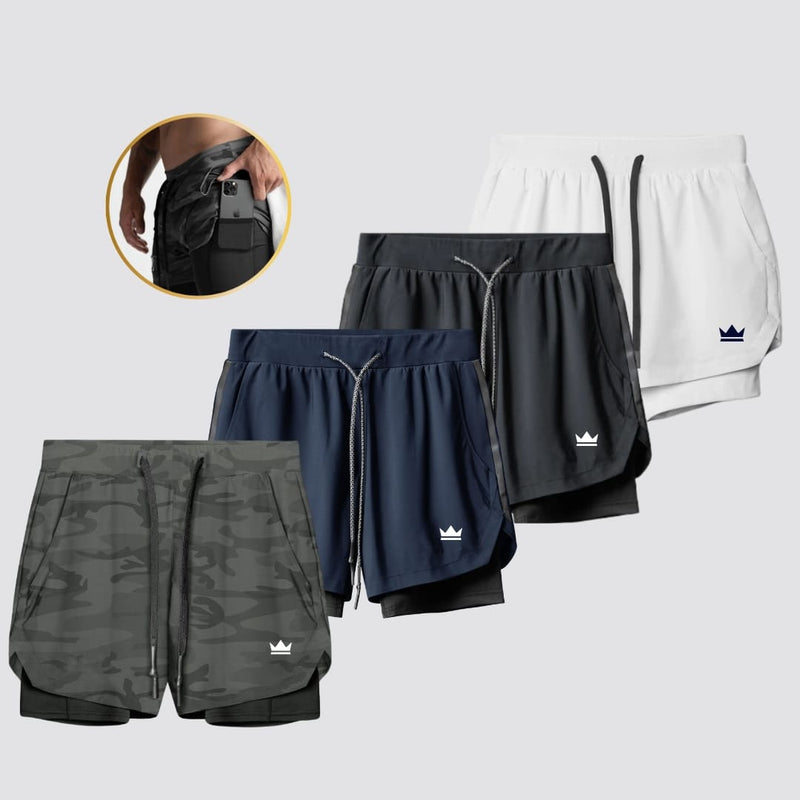 '- Kit Shorts Dry-Fit™ de Compressão - COMPRE 2 LEVE 4